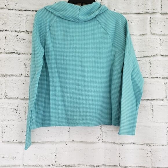 J. Jill Cowl Neck long sleeve striped shirt - Picture 4 of 7